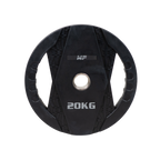 Muscle Power Olympische Halterschijf met Handgrepen - Rubber - 20 kg - Hoofdafbeelding