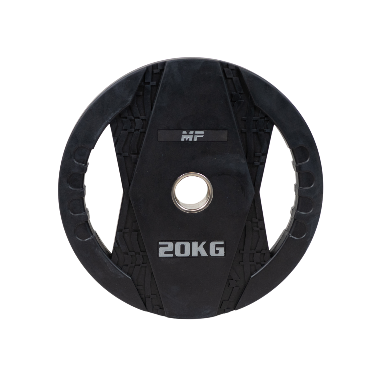 Muscle Power Olympische Halterschijf met Handgrepen - Rubber - 20 kg - Hoofdafbeelding