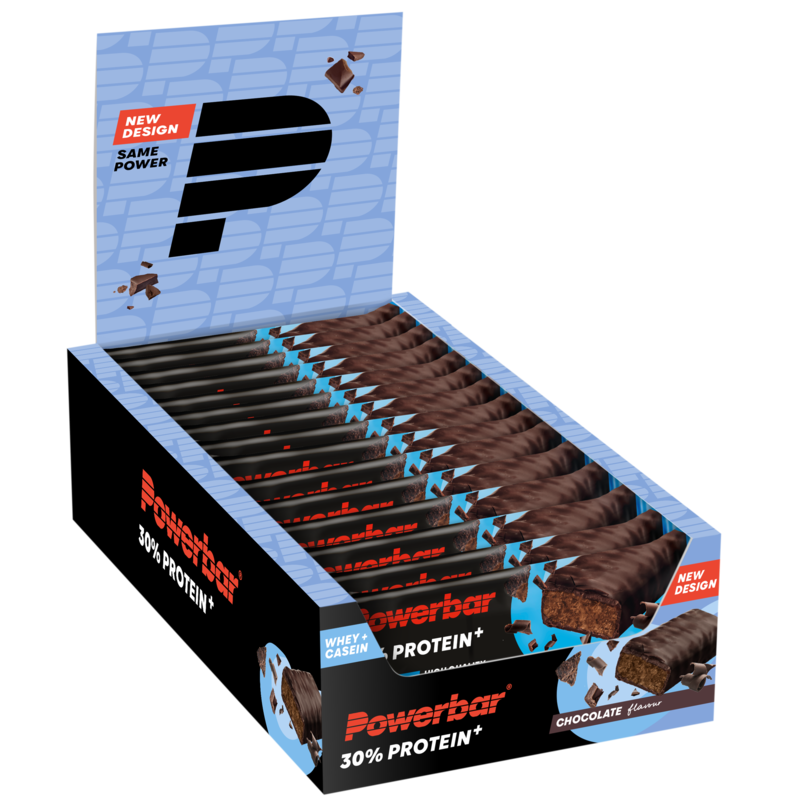 Powerbar 30% Protein+ Bar - 15 x 55 gr - Chocolade - Hoofdafbeelding