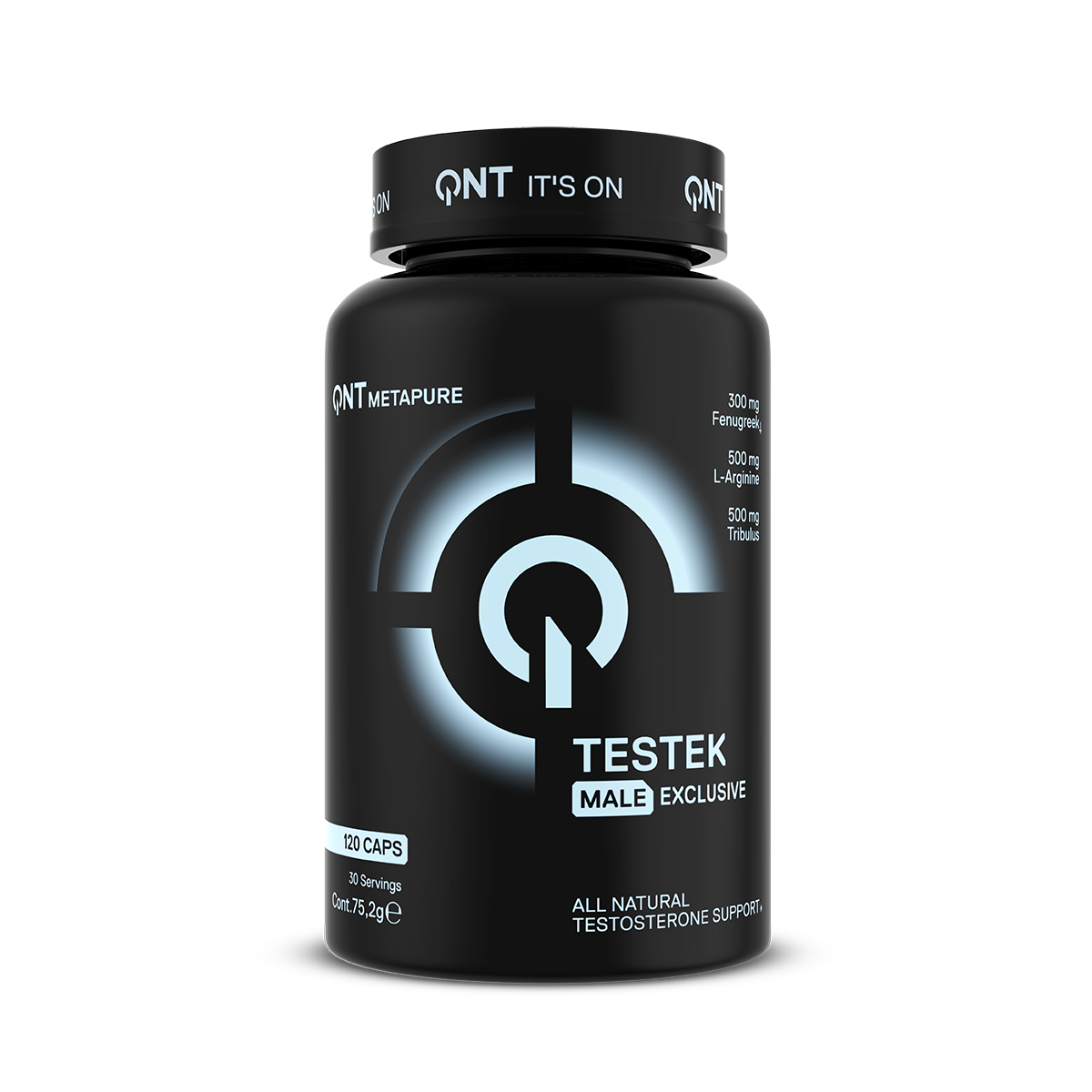 QNT Testek - Natuurlijke Testosteron Booster - 120 Capsules - Vooraanzicht