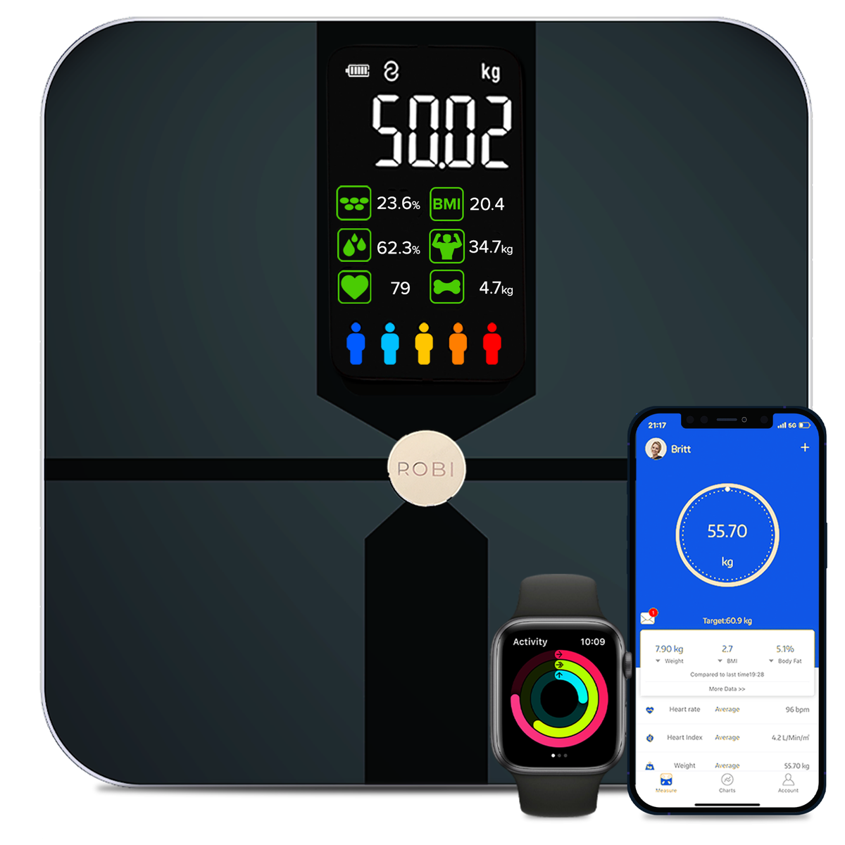 Robi S9 Smart Body Analyzer - Digitale Weegschaal - Hoofdafbeelding
