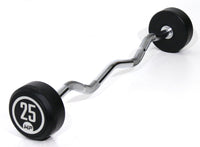 Muscle Power Vaste Curl Halterstang Rubber - 25 kg - Hoofdafbeelding