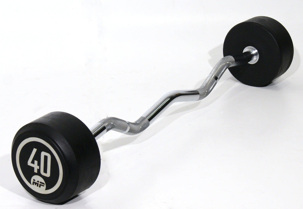 Muscle Power Vaste Curl Halterstang Rubber - 40 kg - Hoofdafbeelding
