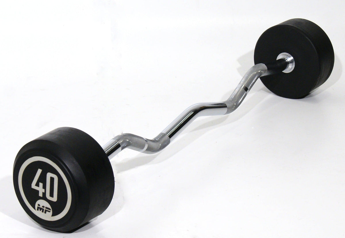 Muscle Power Vaste Curl Halterstang Rubber - 40 kg - Hoofdafbeelding