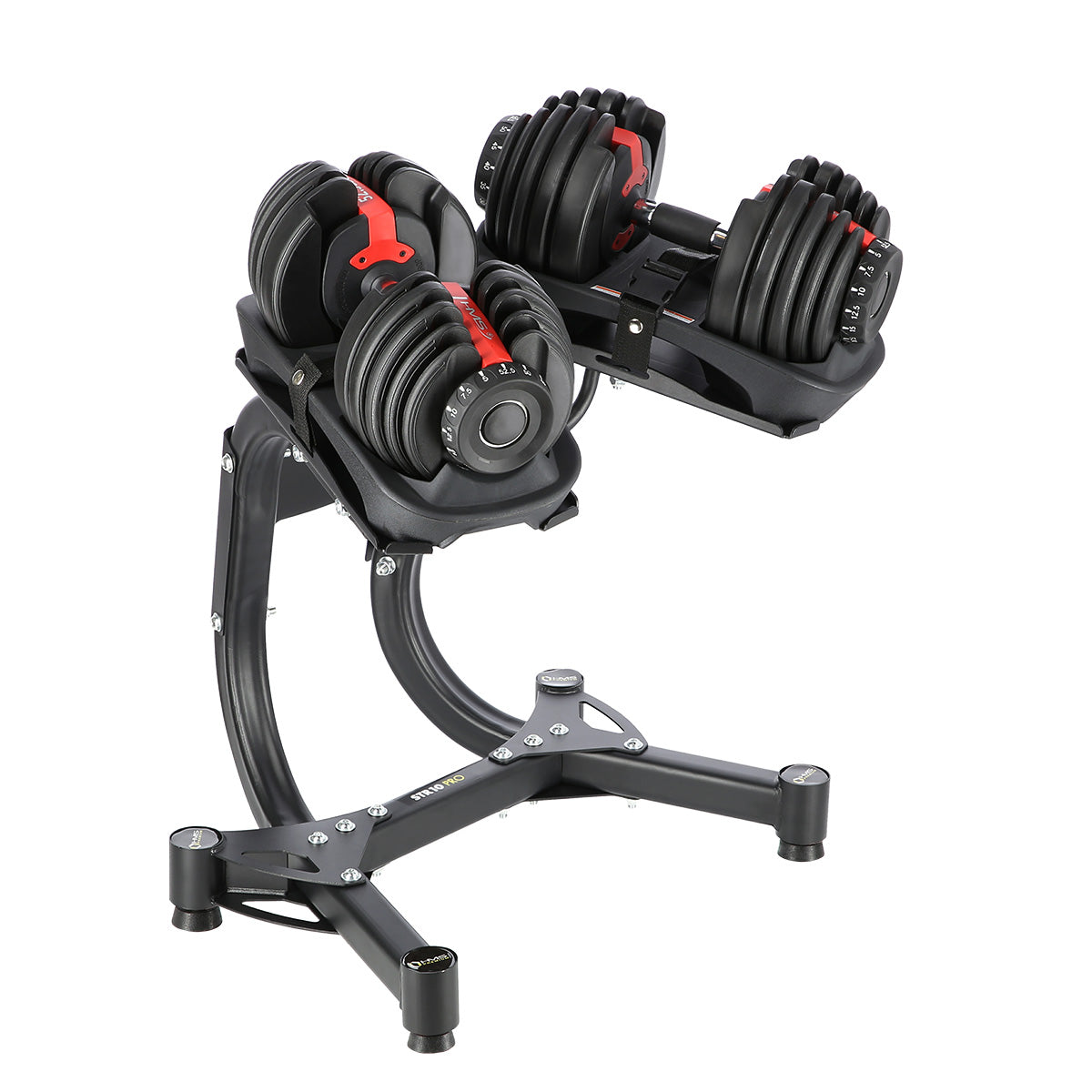 HMS Verstelbare Dumbbell Set met Opbergrek - 2 x 23,8 kg - Hoofdafbeelding