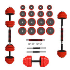 HMS Verstelbare Halter en Dumbbell Set - Rood - 30 kg - Hoofdafbeelding
