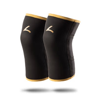 Reeva Powerlifting Knee Sleeves - Knie Bandages - 7 mm - Goud - Hoofdafbeelding