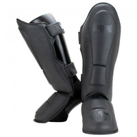 Super Pro Combat Gear Lederen Scheenbeschermer - Grijs - Hoofdafbeelding