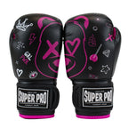 Super Pro Combat Gear Bokshandschoenen Kids Bear - Zwart/Roze - Hoofdafbeelding