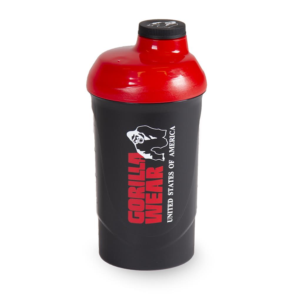 Gorilla Wear Wave Shake Beker - 600 ml - Zwart/Rood - Hoofdafbeelding