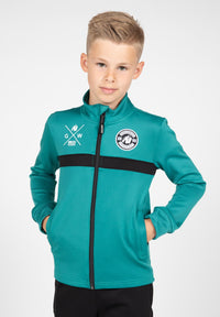 Gorilla Wear Vernon Kids Trainingsjas - Groen/Blauw - Hoofdafbeelding