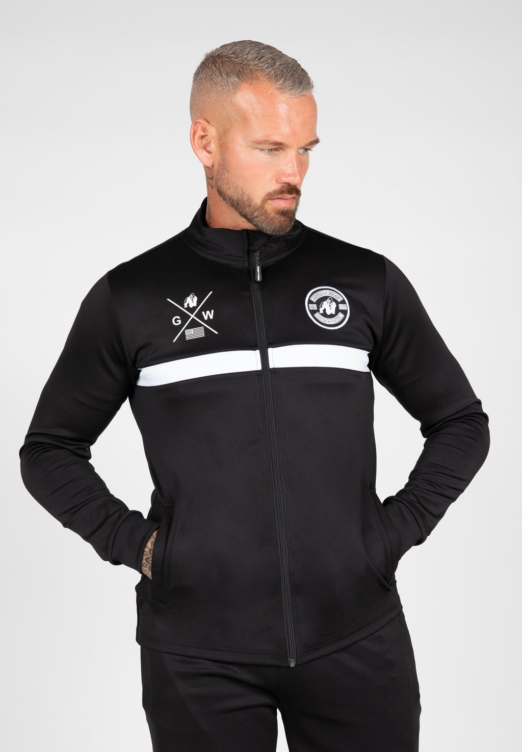 Gorilla Wear Vernon Trainingsjas - Zwart - Hoofdafbeelding