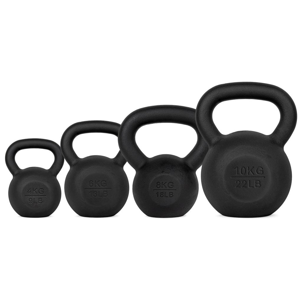 VirtuFit Kettlebell Set Gietijzer 4-6-8-10 kg - Hoofdafbeelding