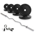 VirtuFit Rubberen Halterset - EZ Curlstang - Veerclip - 30 mm - 43 kg - Hoofdafbeelding