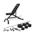 VirtuFit Multifunctionele fitnessbank - Halter/Dumbbellset Pro - 60,5 kg- Vinyl - Hoofdafbeelding
