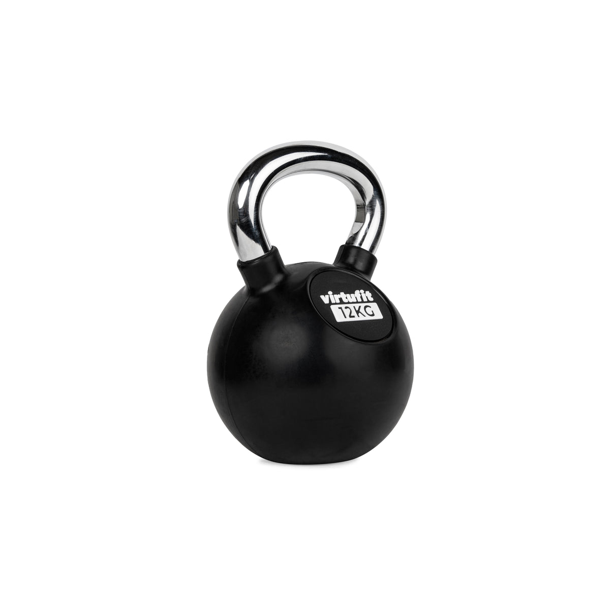 VirtuFit Kettlebell - Rubber/Chroom - 12 kg - Hoofdafbeelding