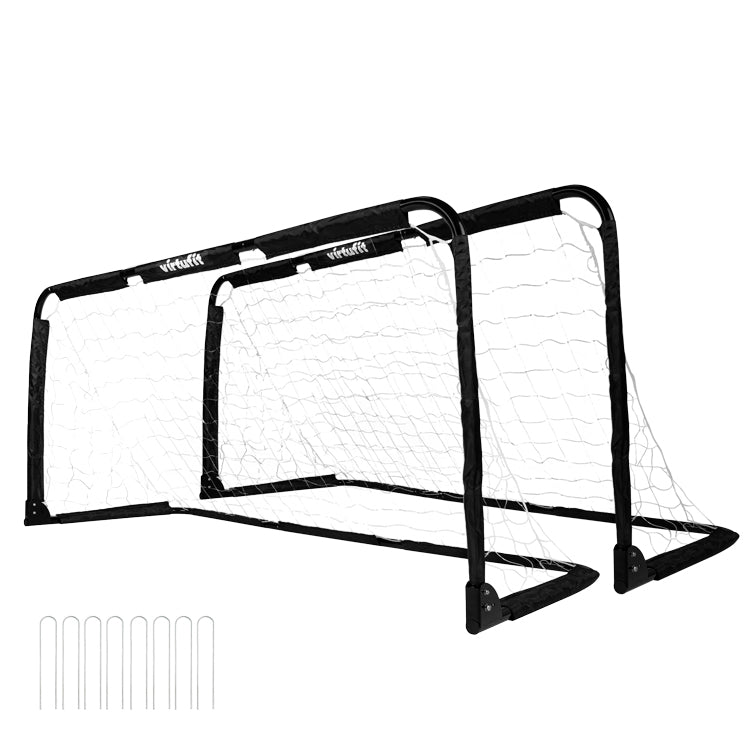VirtuFit Inklapbaar Voetbaldoel - Panna goal - 150 x 60 cm (set van 2) - zwart - Hoofdafbeelding