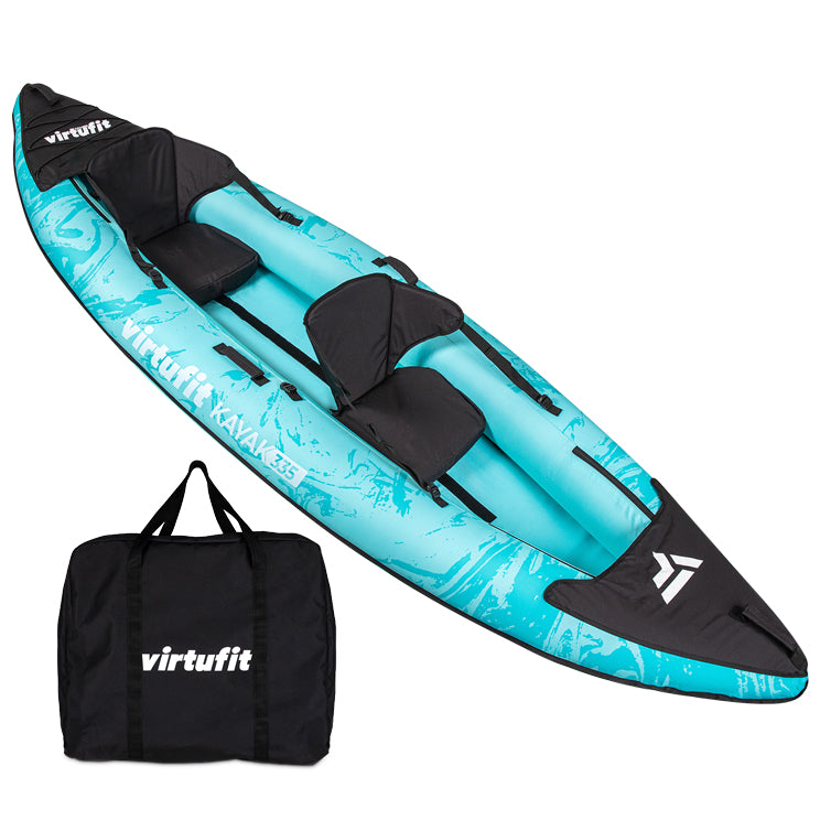 VirtuFit Kayak 335 - Turquoise - Met Kajak zitjes en draagtas - Hoofdafbeelding