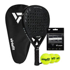 VirtuFit Fusion Pro Padel Set - Zwart - Silver - Hoofdafbeelding