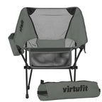 VirtuFit Camping Stoel Compact - Strandstoel - Opvouwbaar - Grijs - Hoofdafbeelding