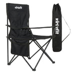 VirtuFit Opvouwbare Camping Stoel - Zwart - Set van 2 - Aanzicht