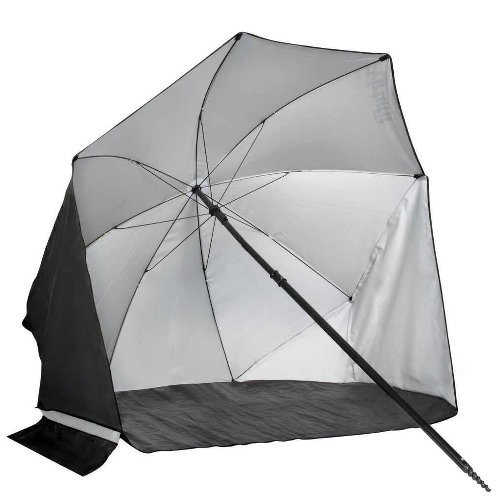 VirtuFit Strandparasol - Windscherm - Strandtent - 160 cm - Zwart - Hoofdafbeelding