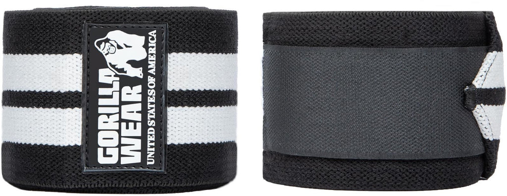 Gorilla Wear Knee Wraps - Zwart/Wit - Hoofdafbeelding