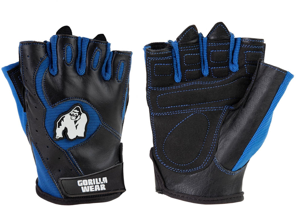 Gorilla Wear Mitchell Training Gloves - Fitness Handschoenen - Zwart/Blauw - Hoofdafbeelding