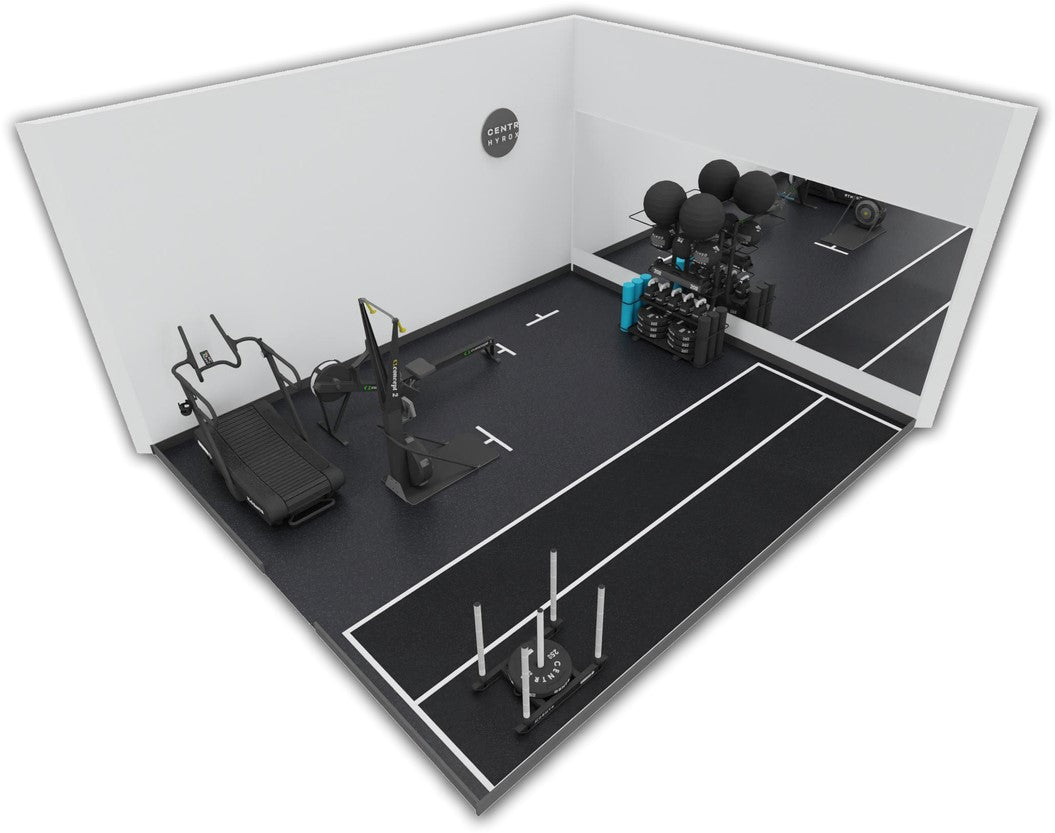 Centr x HYROX Perform Turf - 2 banen met eind zones - zonder logo - Logo
