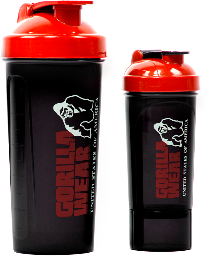Gorilla Wear Shake Beker XXL - 1000 ml - Zwart/Rood - Afbeelding 5