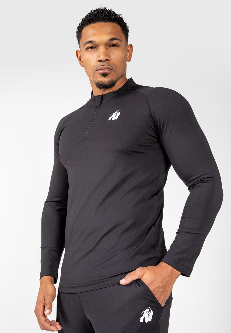 Gorilla Wear Hamilton Hybrid Longsleeve - Zwart - In gebruik