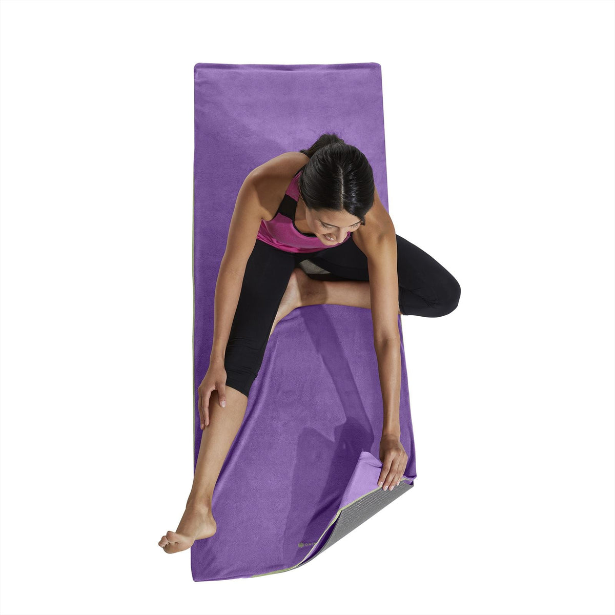 Gaiam Stay Put Yoga Handdoek - Purple - Afbeelding 7
