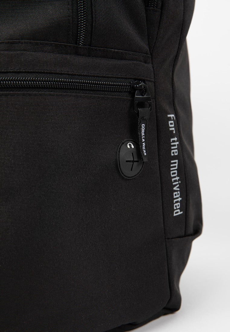 Gorilla Wear Akron Rugtas - Zwart - Achteraanzicht