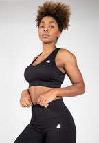 Gorilla Wear Neiro Seamless Sportbeha - Zwart - In gebruik