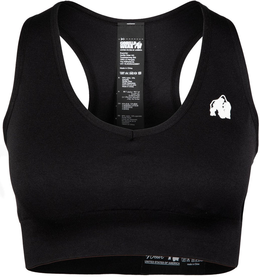 Gorilla Wear Neiro Seamless Sportbeha - Zwart - Afbeelding 6