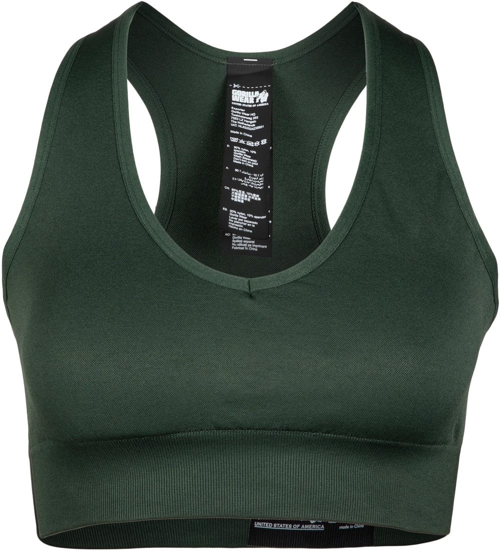 Gorilla Wear Neiro Seamless Sportbeha - Legergroen - Afbeelding 6