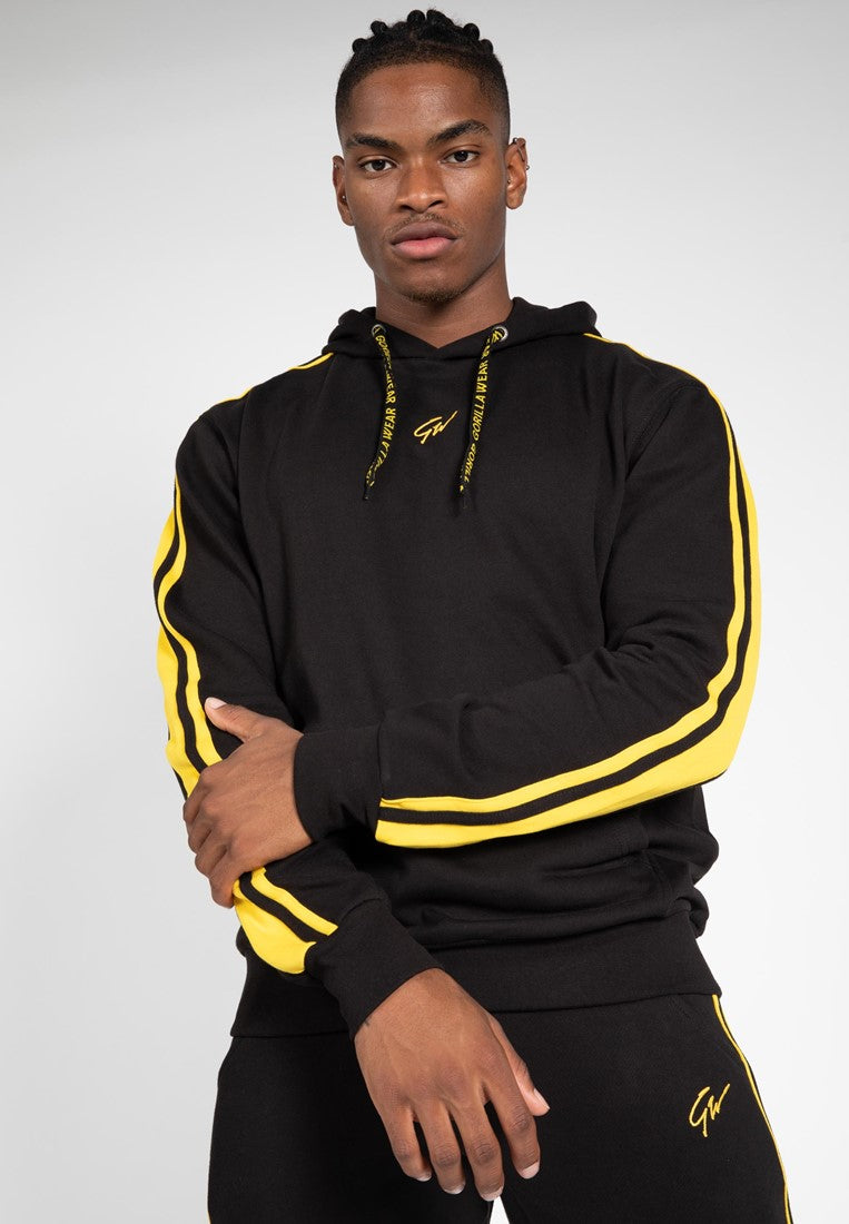 Gorilla Wear Banks Oversized Hoodie - Zwart/Geel - In gebruik