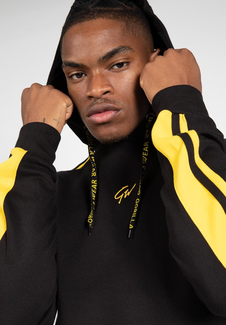 Gorilla Wear Banks Oversized Hoodie - Zwart/Geel - Afbeelding 5