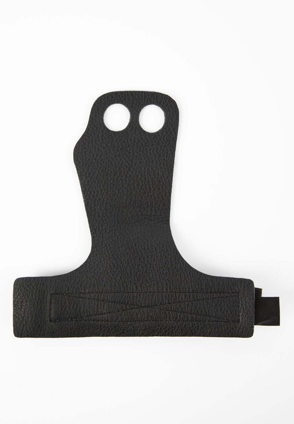 Gorilla Wear 2-Hole Leren Lifting Grips - Zwart - Aanzicht