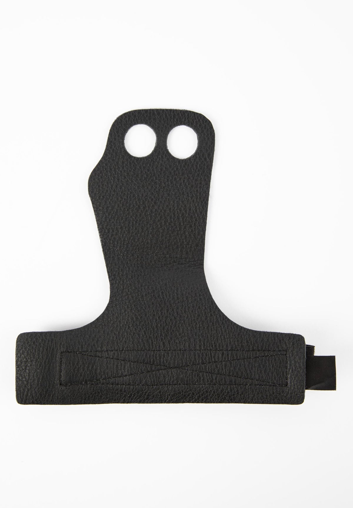 Gorilla Wear 2-Hole Leren Lifting Grips - Zwart - Aanzicht