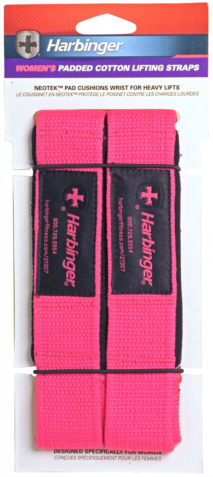 Harbinger Padded lifting strap roze - Aanzicht