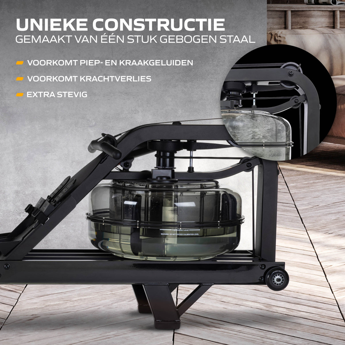 Fluid Rower Neon Pro XL Roeitrainer - Mat Zwart - Aanzicht