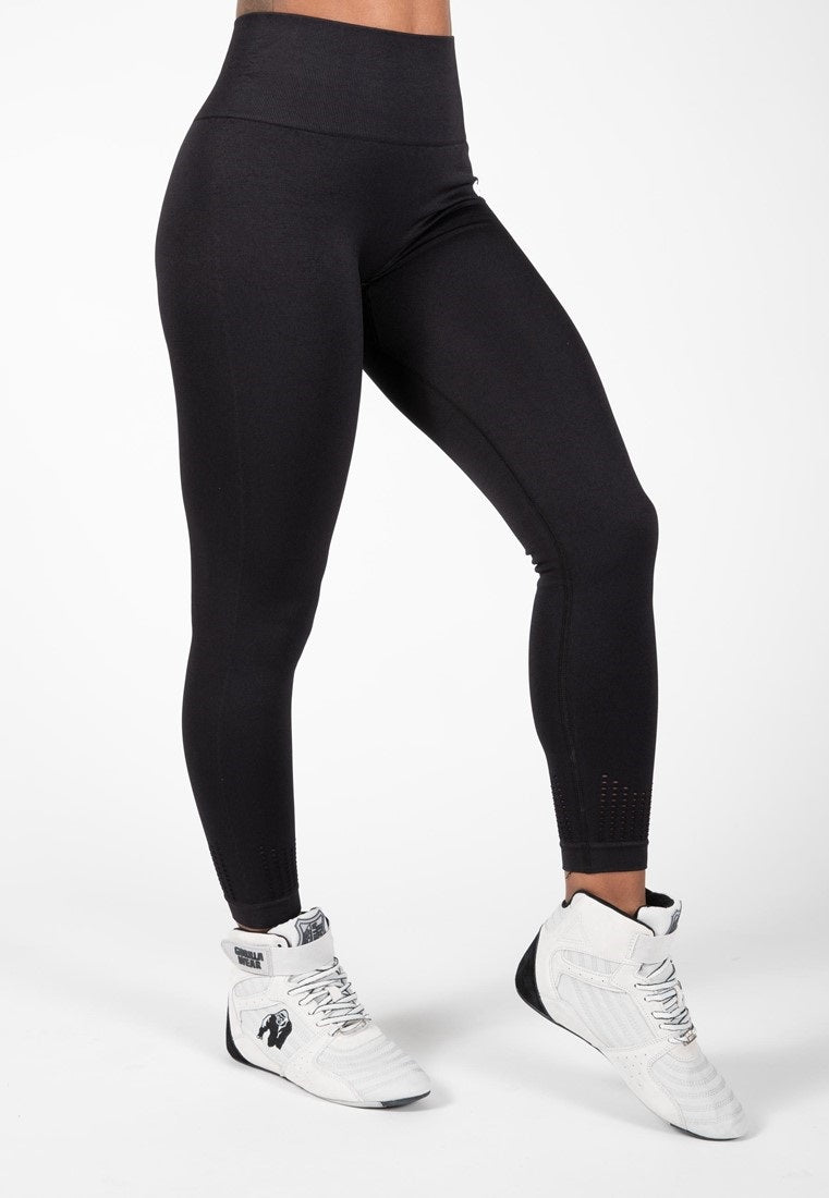 Gorilla Wear Neiro Seamless Leggings - Zwart - Aanzicht