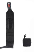 Gorilla Wear Basic Wrist Wraps - Zwart/Rood - Aanzicht