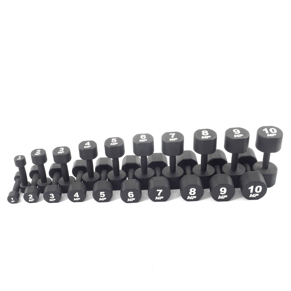 Muscle Power PU Dumbbell Set - 2 x 1 t/m 10 kg - Aanzicht