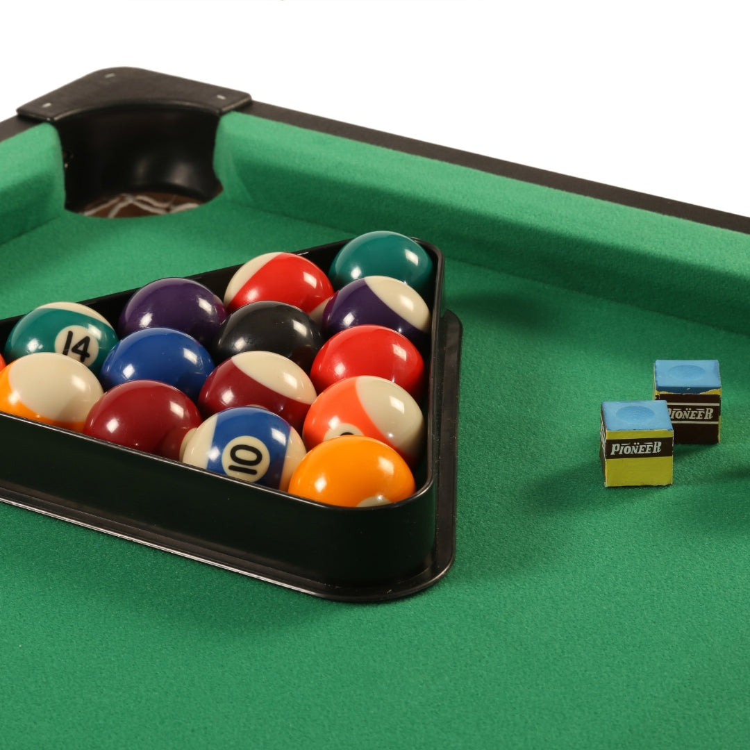 Bandito Mini Biljart - Mini Pooltafel - Bruin - Aanzicht