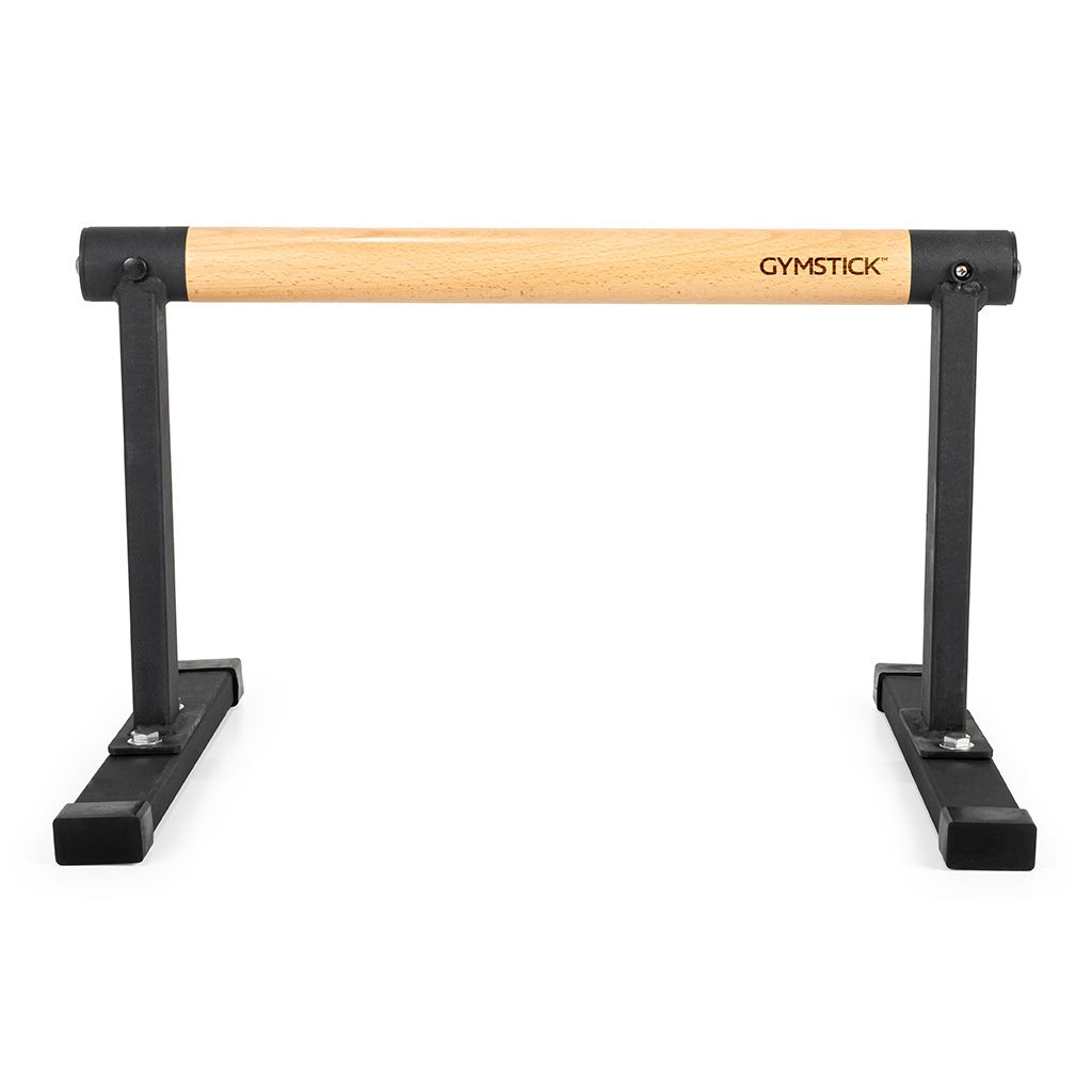 Gymstick Premium Parallettes - Opdruksteunen - Hout/Zwart - Aanzicht