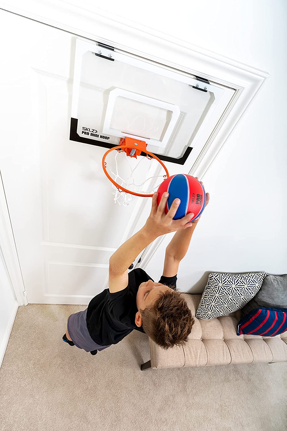 SKLZ Pro Mini Hoop Swish Foam Ball - Rood / Blauw - Aanzicht
