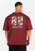Gorilla Wear Callaway Oversized T-shirt - Bordeauxrood - Aanzicht