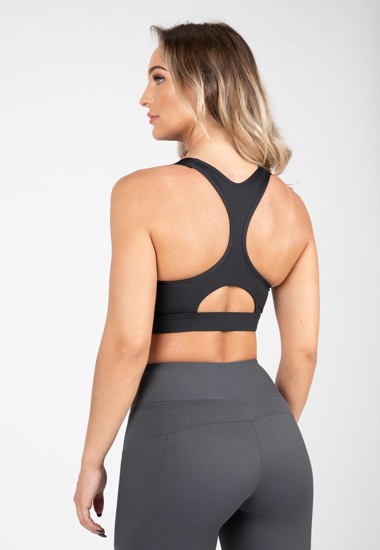 Gorilla Wear Monroe Sportbeha - Zwart - Aanzicht
